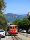 Klassisches SF-Bild mit Strassenbahn und Alcantraz
