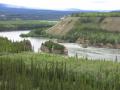 Die "Five Fingers" Stromschnellen im Yukon - von oben sehen sie aber ziemlich harmlos aus