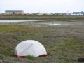 Nicht sehr romantischer Camping-Platz